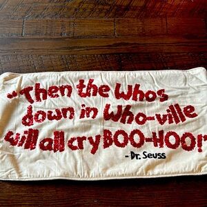 Pottery barn Dr Seuss Christmas pillow cover